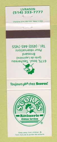 Matchbook cover scores - matchbook,